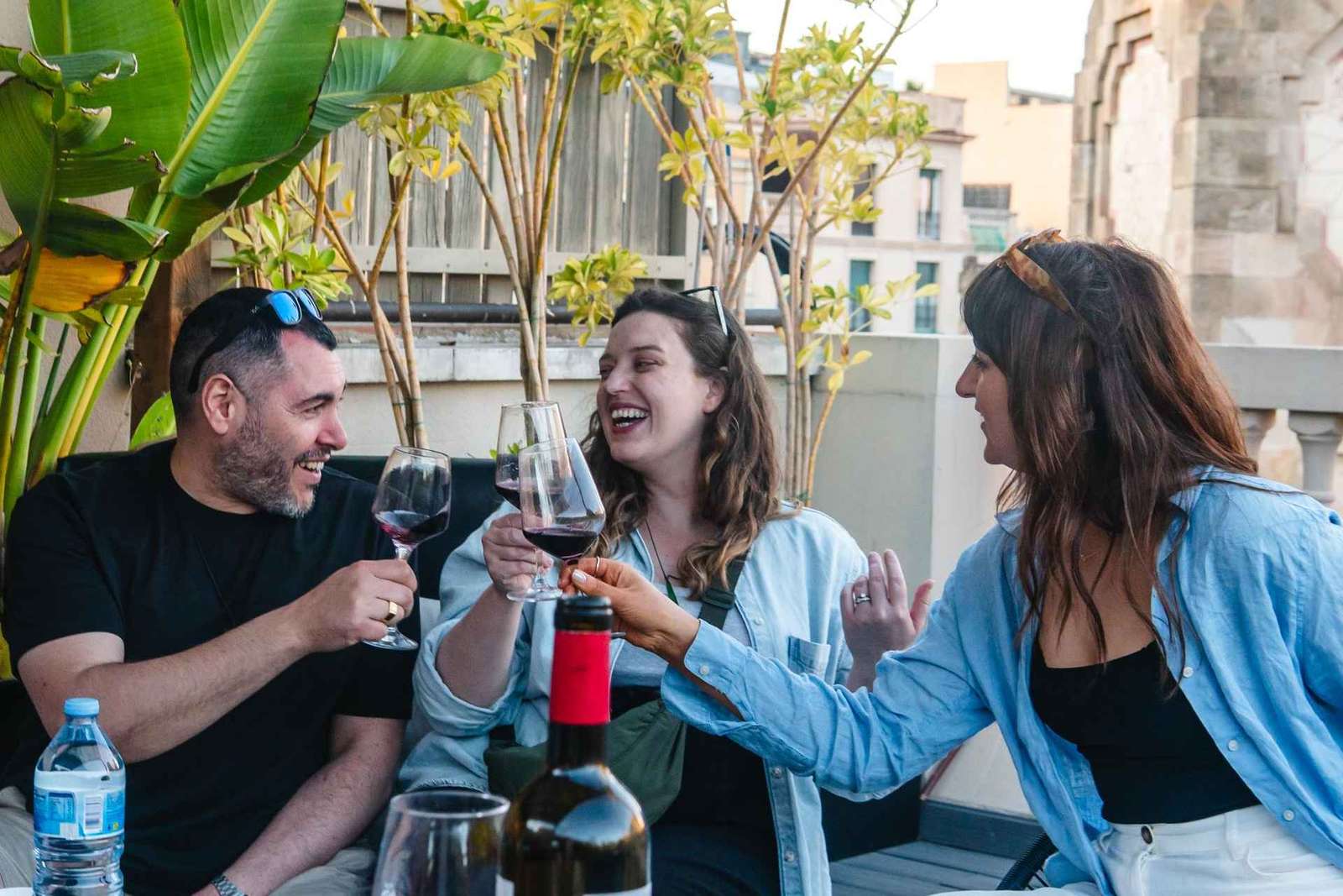 Degustazione di vini a Barcellona sul tetto, sei vini spagnoli