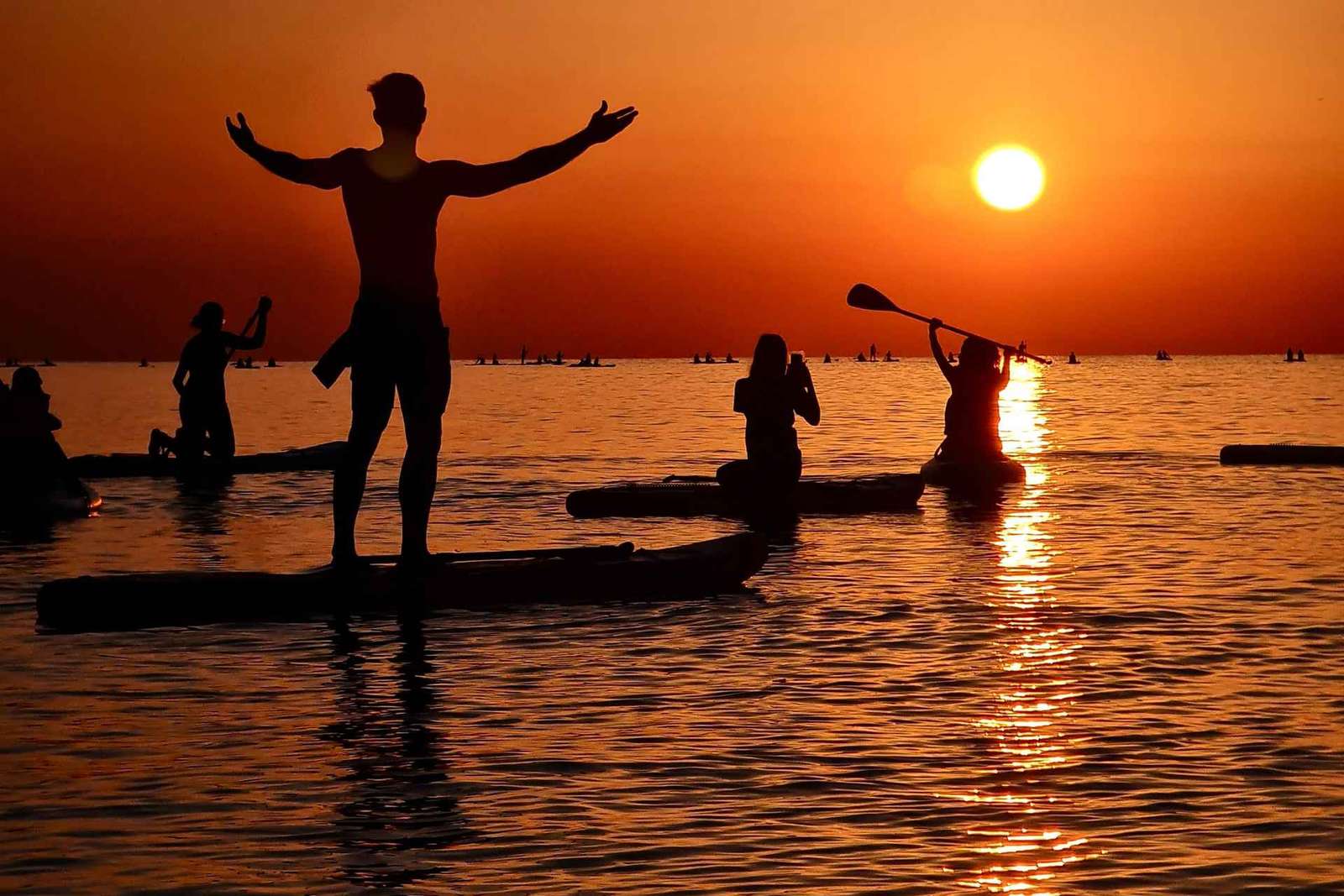 Sunrise Paddleboarding in Barceloneta with Photos
