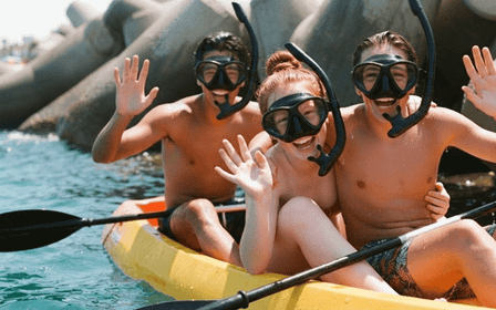 Barcelone : kayak et snorkeling depuis la plage de Barceloneta