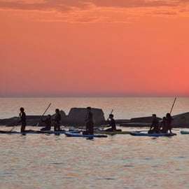 Sunrise Paddleboarding in Barceloneta with Photos