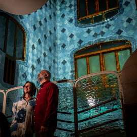 Visite nocturne de la Casa Batlló, audioguide et cava